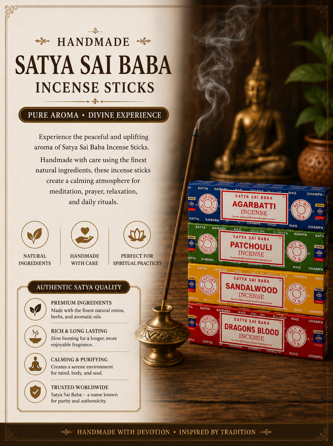 Satya Sai Baba Incense Sticks - 15g